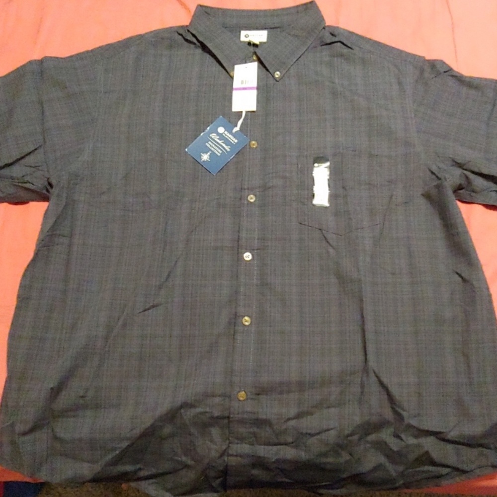 NWT Haggar Short Sleeve Button Down